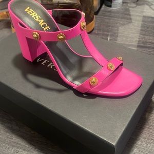 Versace Fuchsia Sandal Heels (Full Set)